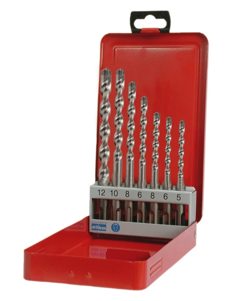 juego de 7 brocas de 3 labios para martillo sds plus